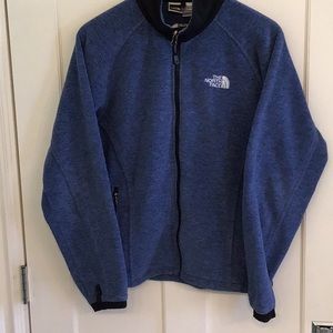 The North Face zip up heather blue women’s size 8 fleece